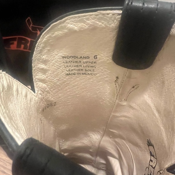 FREEBIRD woodland black leather cowgirl boots size 6 LIKE NEW - Picture 8 of 9